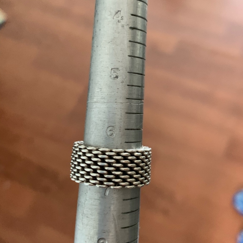 TIFFANY & CO. • SOMERSET MESH RING • SIZE 6.5 - Picture 7 of 7